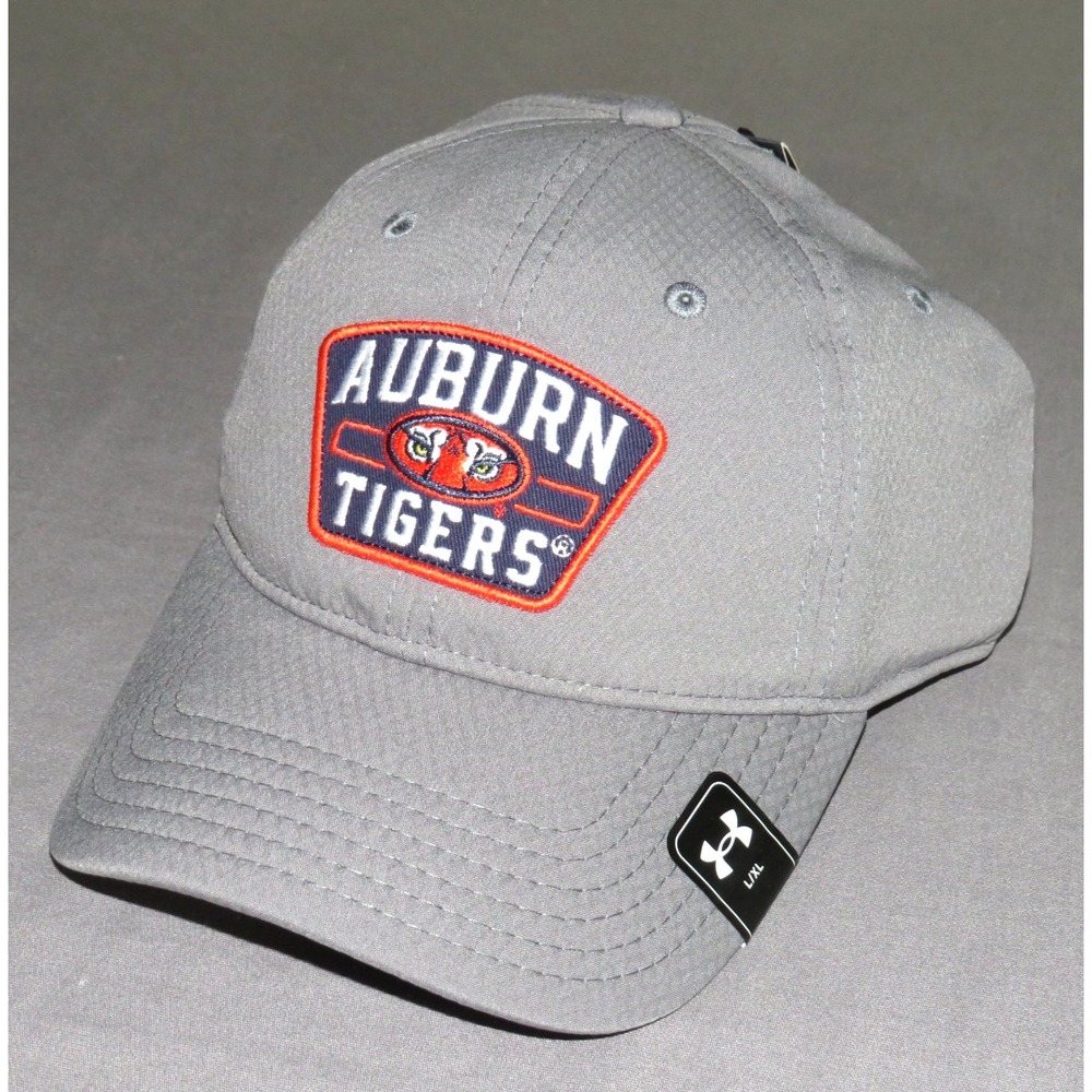 NEW! Under Armour UPF 50 Auburn Tigers Gray Fitted FLEX Hat Men's L/XL NWT!